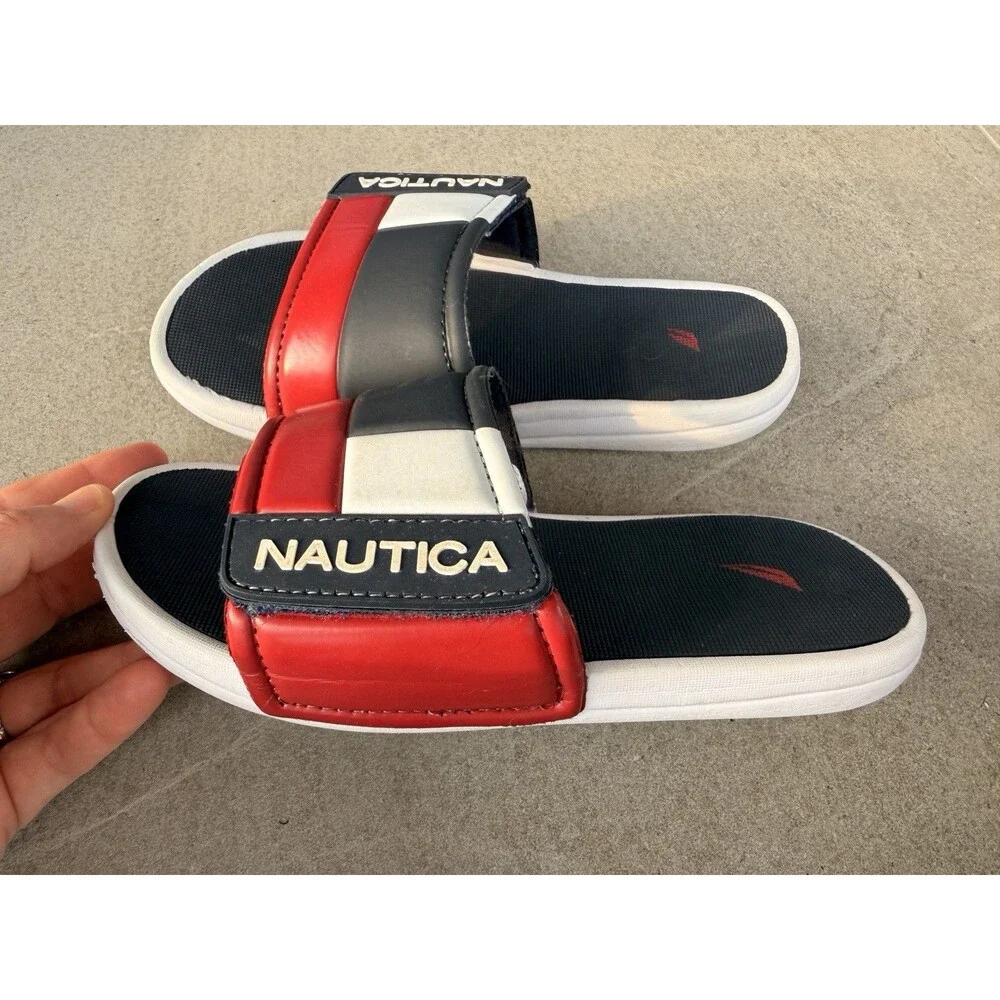 Nautica Kids Slide Pool Sandal Boys & Girls, Toddler/Little Kid Size 13c